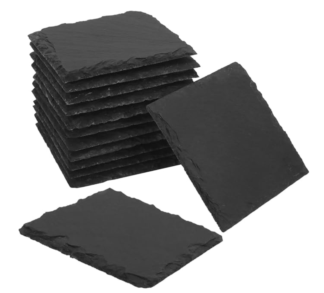 Slate Coaster Pair — Design 2